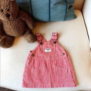 overall dress for baby girl 🚂